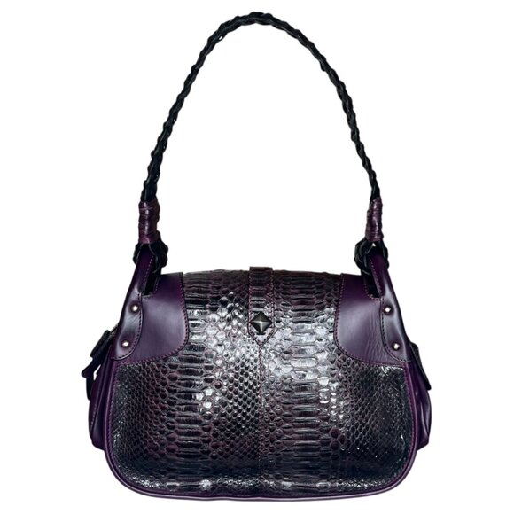 CESARE PACIOTTI GENUINE PYTHON SKIN LEATHER PURSE HANDBAG BAG VINTAGE NEW BOX - Picture 10 of 16